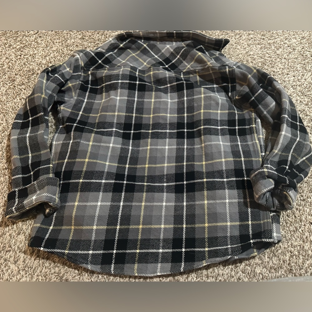 Goodfellow & Co Men's Sherpa Long Sleeve Flannel Shacket 100% Cotton - Picture 2 of 6